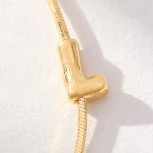 NWT/ANTHROPOLOGIE/"Barely There Bubble" Necklace (Letter L)